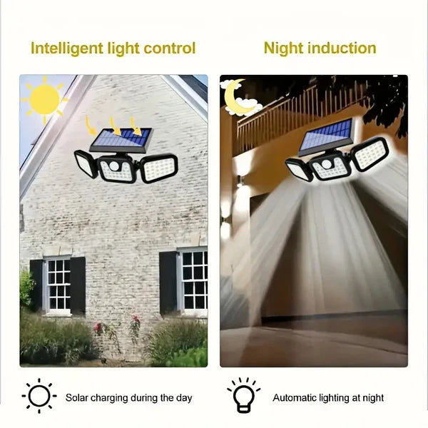 ILUMINA Y PROTEGE TU HOGAR AHORA 💡 LÁMPARA TRIPLE LED SOLAR