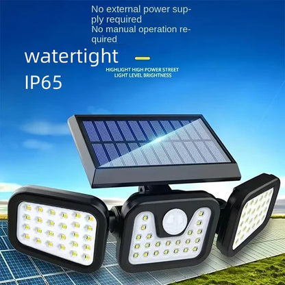 ILUMINA Y PROTEGE TU HOGAR AHORA 💡 LÁMPARA TRIPLE LED SOLAR